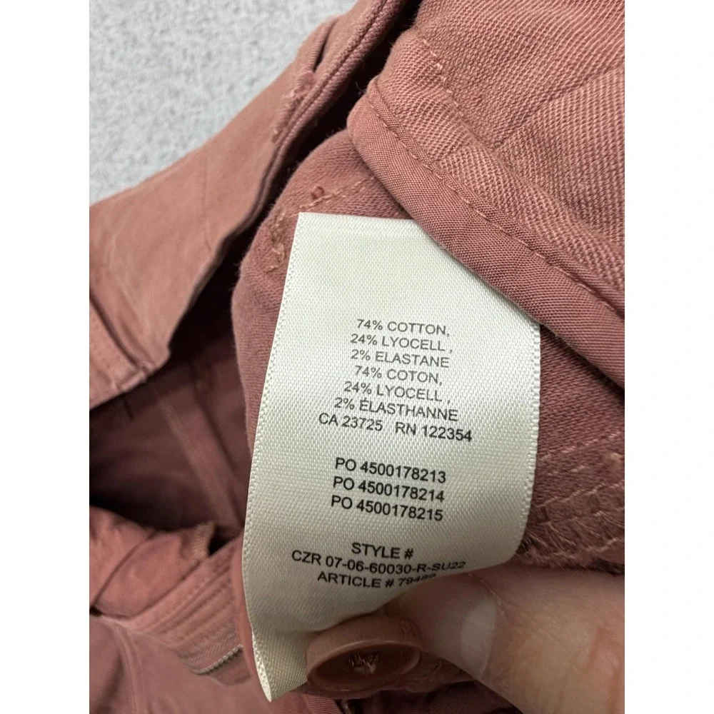 Wilfred Free Pants Womens 4 Brown Twill Wide Leg Chino Stretch Pockets 79439-2